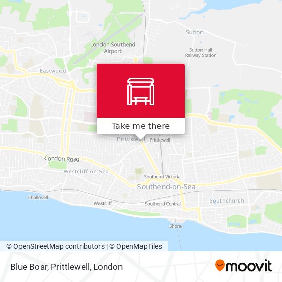 Blue Boar, Prittlewell map