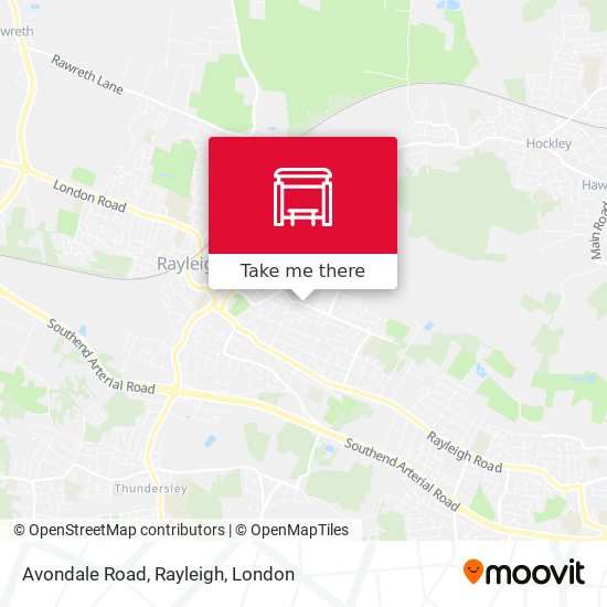 Avondale Road, Rayleigh map