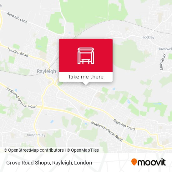 Grove Road Shops, Rayleigh map