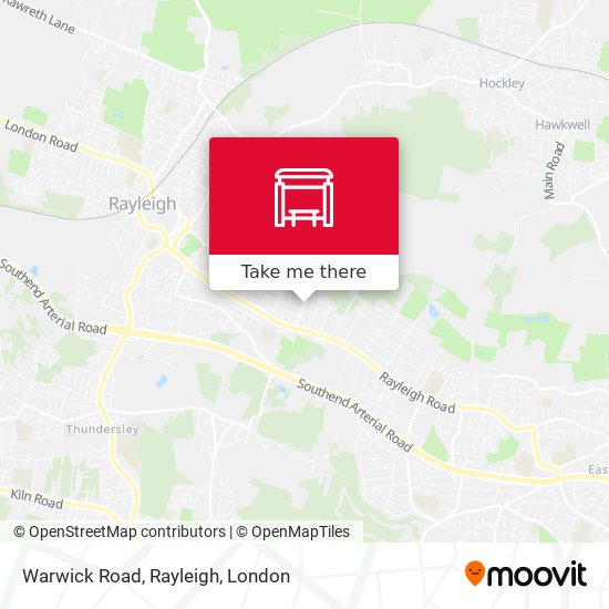 Warwick Road, Rayleigh map