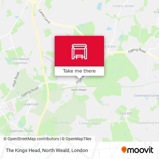 The Kings Head, North Weald map