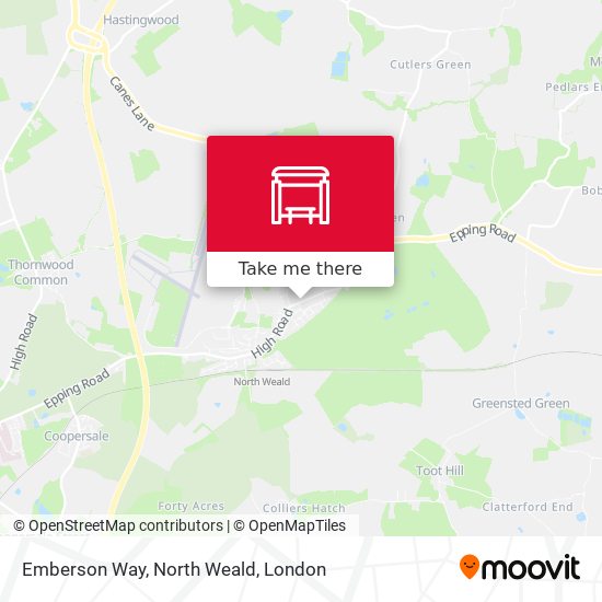Emberson Way, North Weald map