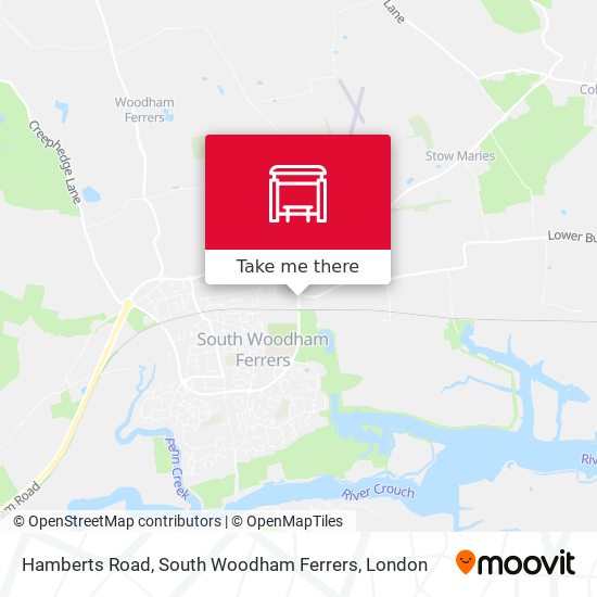 Hamberts Road, South Woodham Ferrers map
