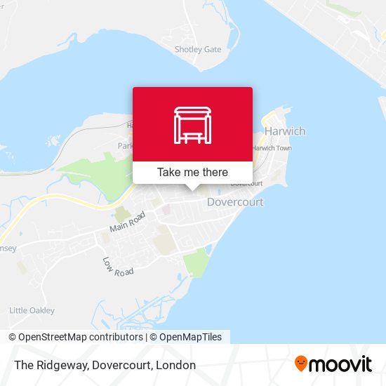 The Ridgeway, Dovercourt map