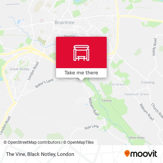The Vine, Black Notley map