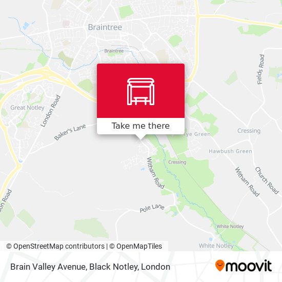 Brain Valley Avenue, Black Notley map