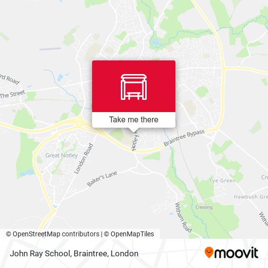 John Ray School, Braintree map