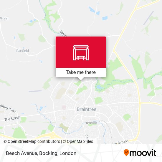 Beech Avenue, Bocking map