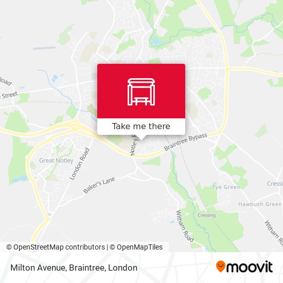 Milton Avenue, Braintree map