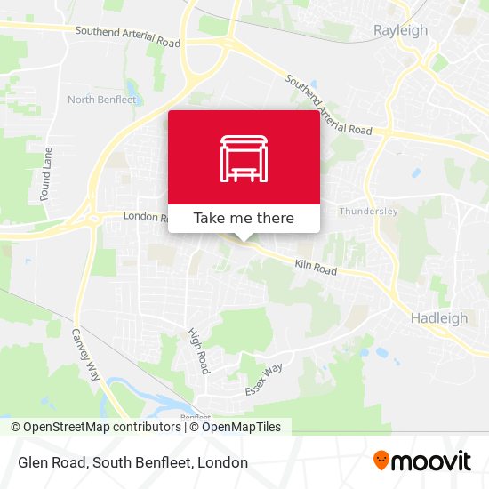 Glen Road, South Benfleet map