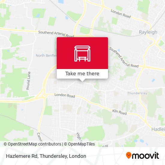 Hazlemere Rd, Thundersley map