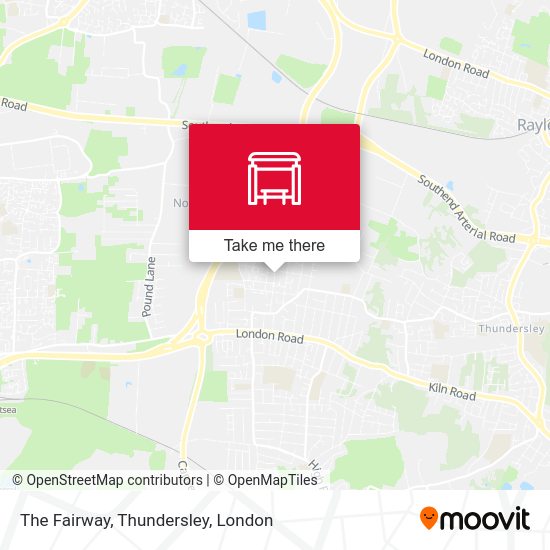 The Fairway, Thundersley map