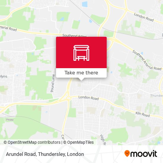 Arundel Road, Thundersley map