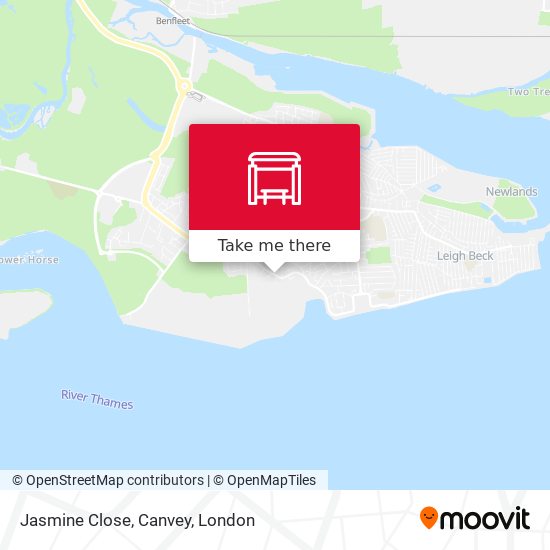 Jasmine Close, Canvey map