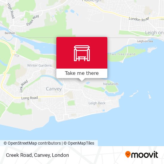 Creek Road, Canvey map