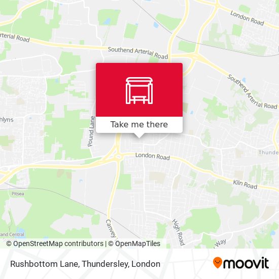 Rushbottom Lane, Thundersley map