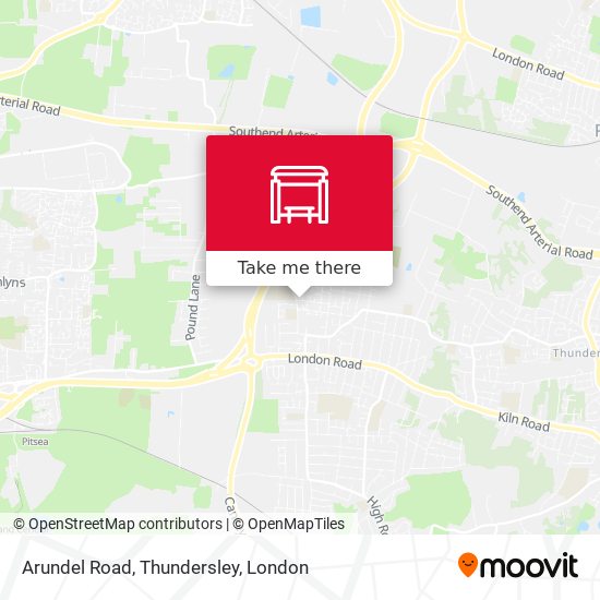 Arundel Road, Thundersley map