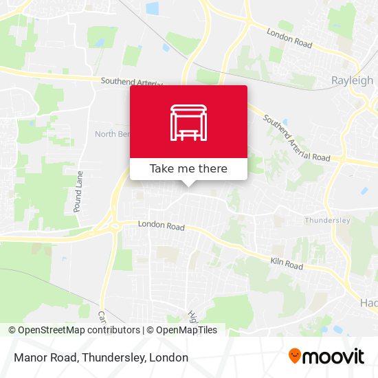 Manor Road, Thundersley map