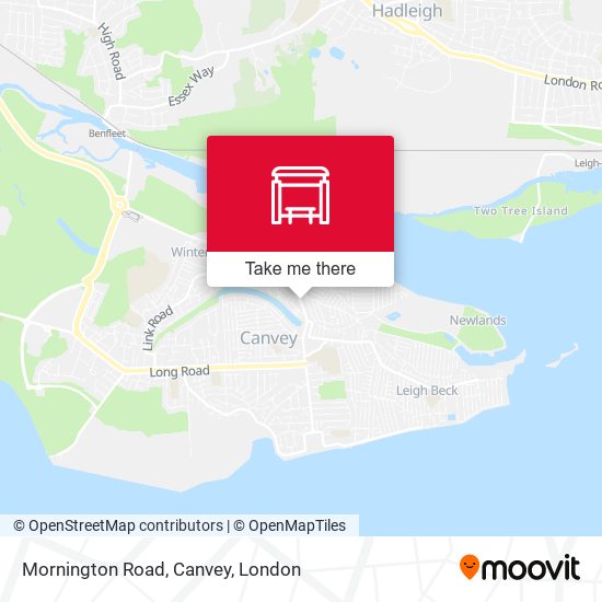 Mornington Road, Canvey map