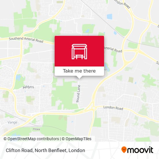 Clifton Road, North Benfleet map