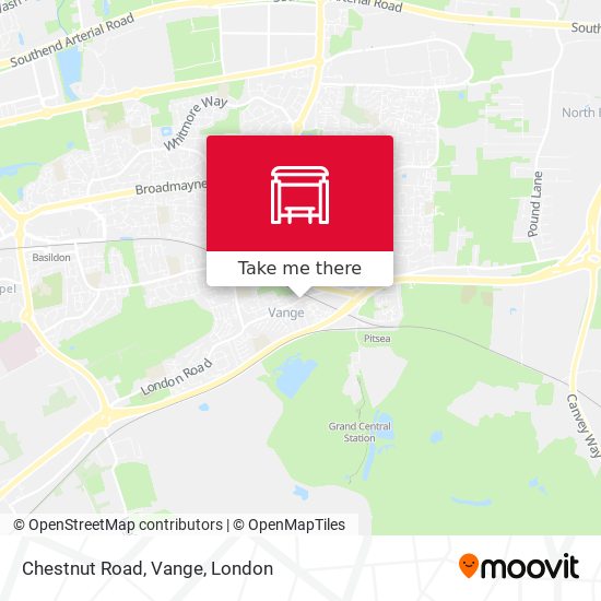 Chestnut Road, Vange map