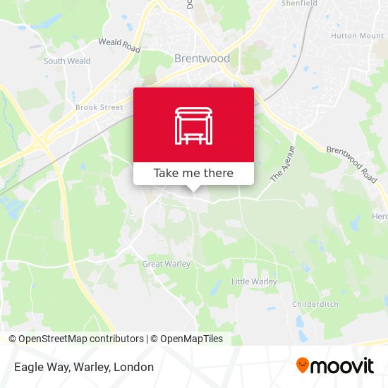 Eagle Way, Warley map