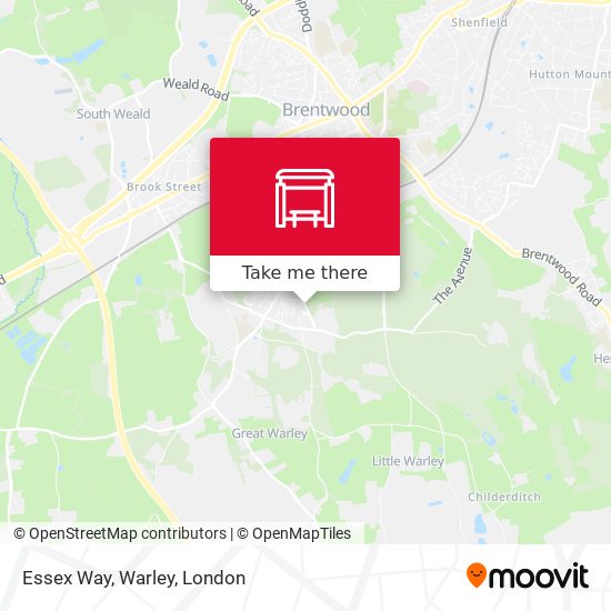 Essex Way, Warley map