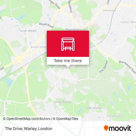 The Drive, Warley map