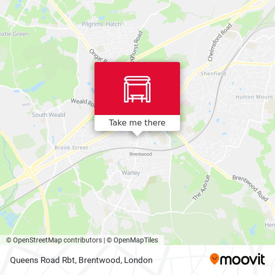 Queens Road Rbt, Brentwood map