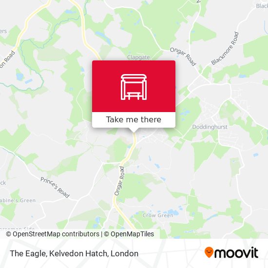 The Eagle, Kelvedon Hatch map