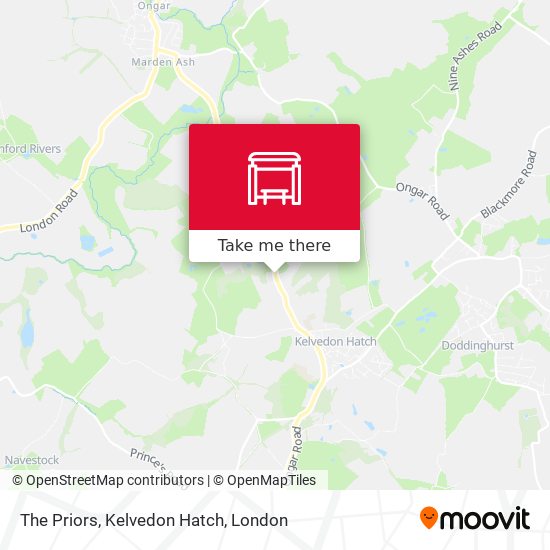 The Priors, Kelvedon Hatch map