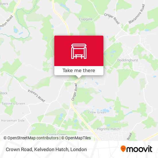 Crown Road, Kelvedon Hatch map