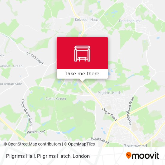 Pilgrims Hall, Pilgrims Hatch map