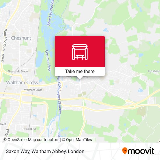 Saxon Way, Waltham Abbey map