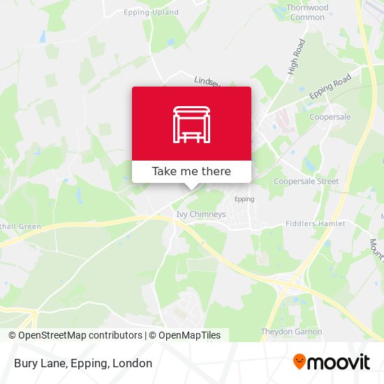 Bury Lane, Epping map
