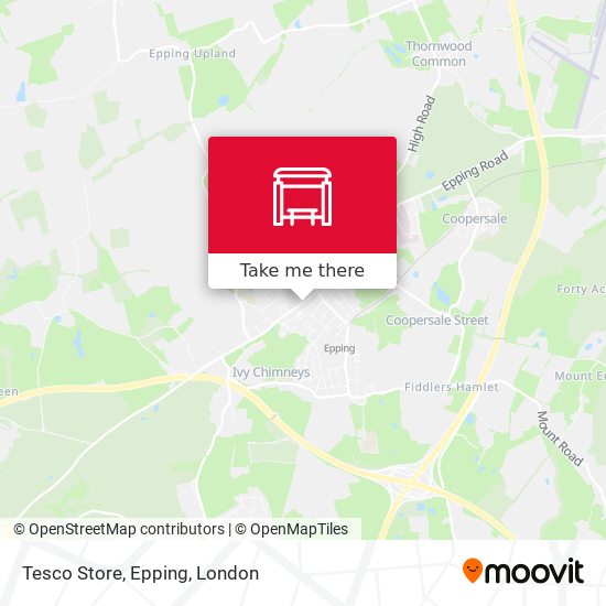 Tesco Store, Epping map