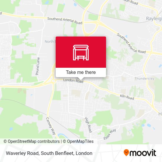 Waverley Road, South Benfleet map
