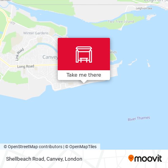 Shellbeach Road, Canvey map