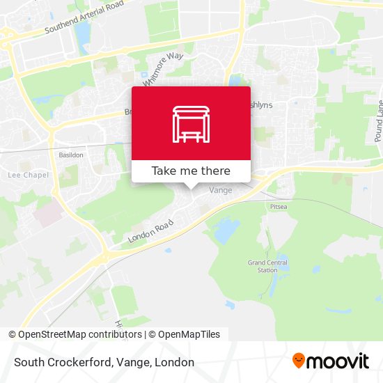 South Crockerford, Vange map