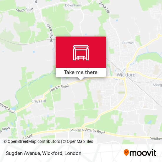 Sugden Avenue, Wickford map