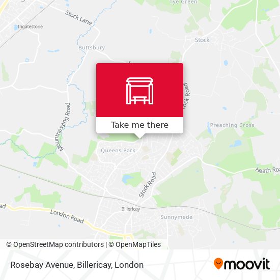Rosebay Avenue, Billericay map