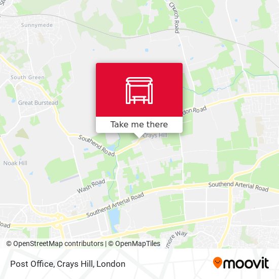 Post Office, Crays Hill map