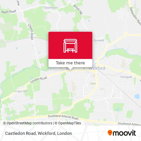 Castledon Road, Wickford map