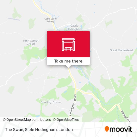 The Swan, Sible Hedingham map