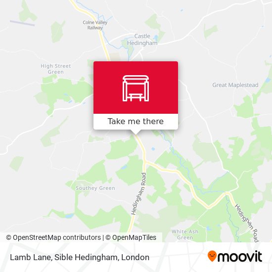 Lamb Lane, Sible Hedingham map