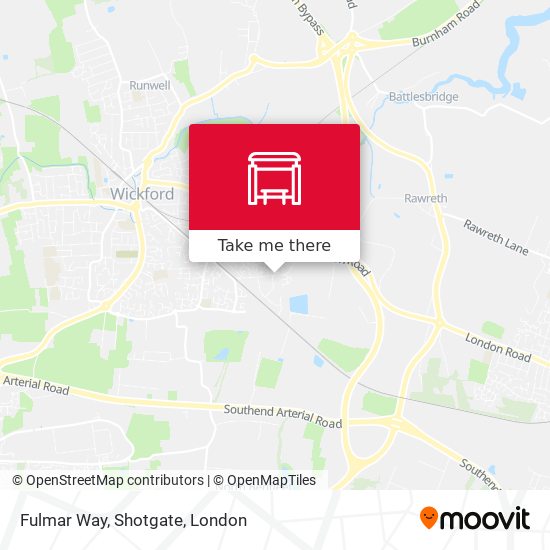 Fulmar Way, Shotgate map