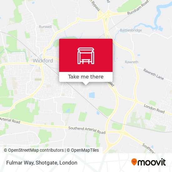 Fulmar Way, Shotgate map