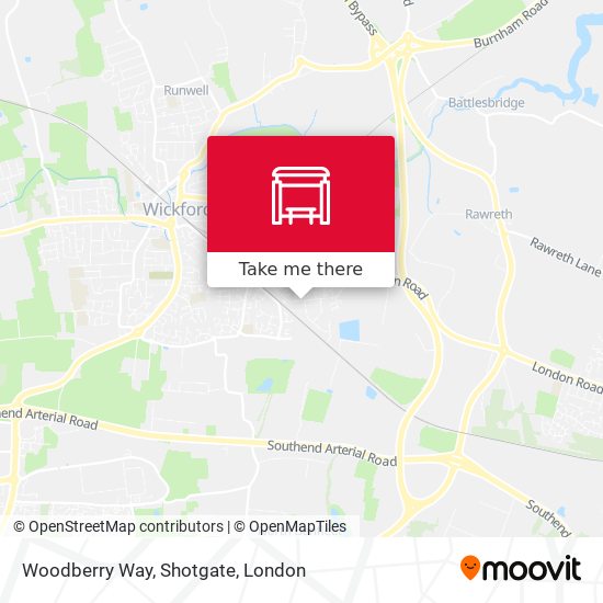 Woodberry Way, Shotgate map