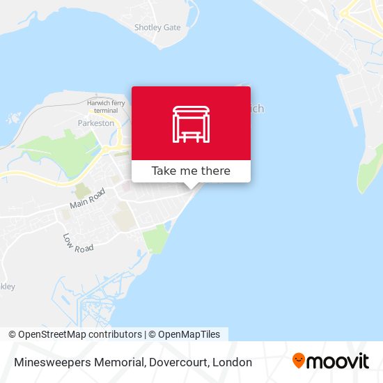 Minesweepers Memorial, Dovercourt map