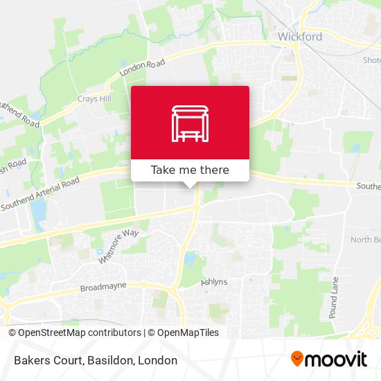 Bakers Court, Basildon map